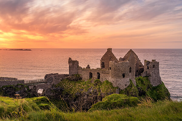 Castle ruins by the coast